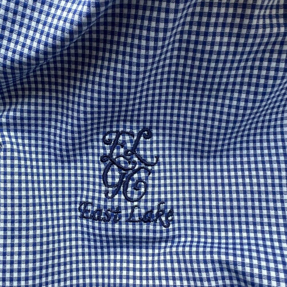 Mizzen + Main Spinnaker Shirt Mens XL Blue White Check East Lake Logo - Picture 4 of 10